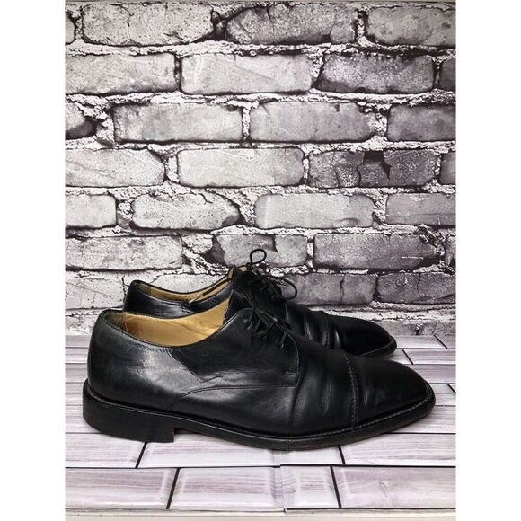 Cole Haan City Black Leather Cap Toe Oxfords Dress Shoes Men’s Sz 10.5M US/44EU - Picture 1 of 16